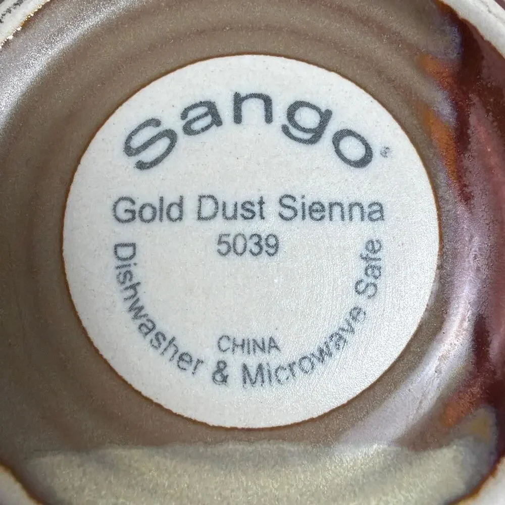 Sango Gold Dust Sienna 5039 Stoneware 6 Pc 4 Salad Plates 2 Bowls Replacements
